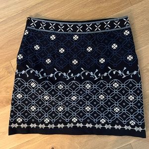 LOFT Embroidered Printed Skirt
